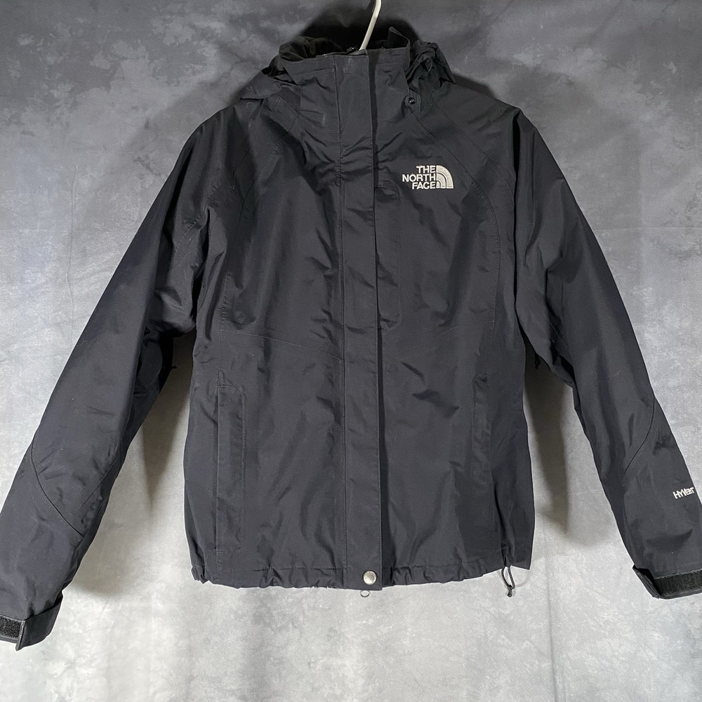 The North Face Hyvent 3 in 1 Jacket Black S Hooded w Removable Fleece Liner